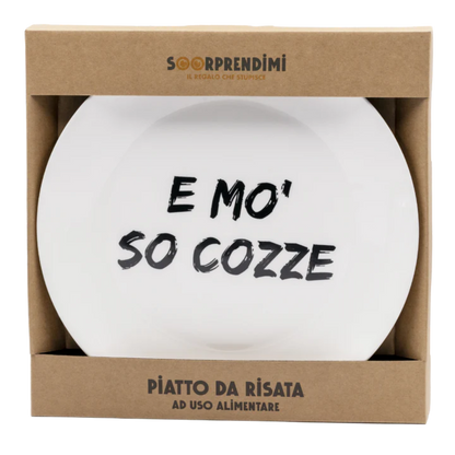 Piatto in ceramica "E Mò so Cozze" Soorprendimi