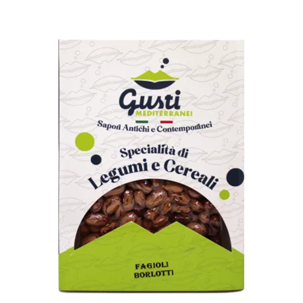 Fagioli Borlotti vaschetta 500 GR Gusti Mediterranei