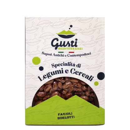 Fagioli Borlotti vaschetta 500 GR Gusti Mediterranei
