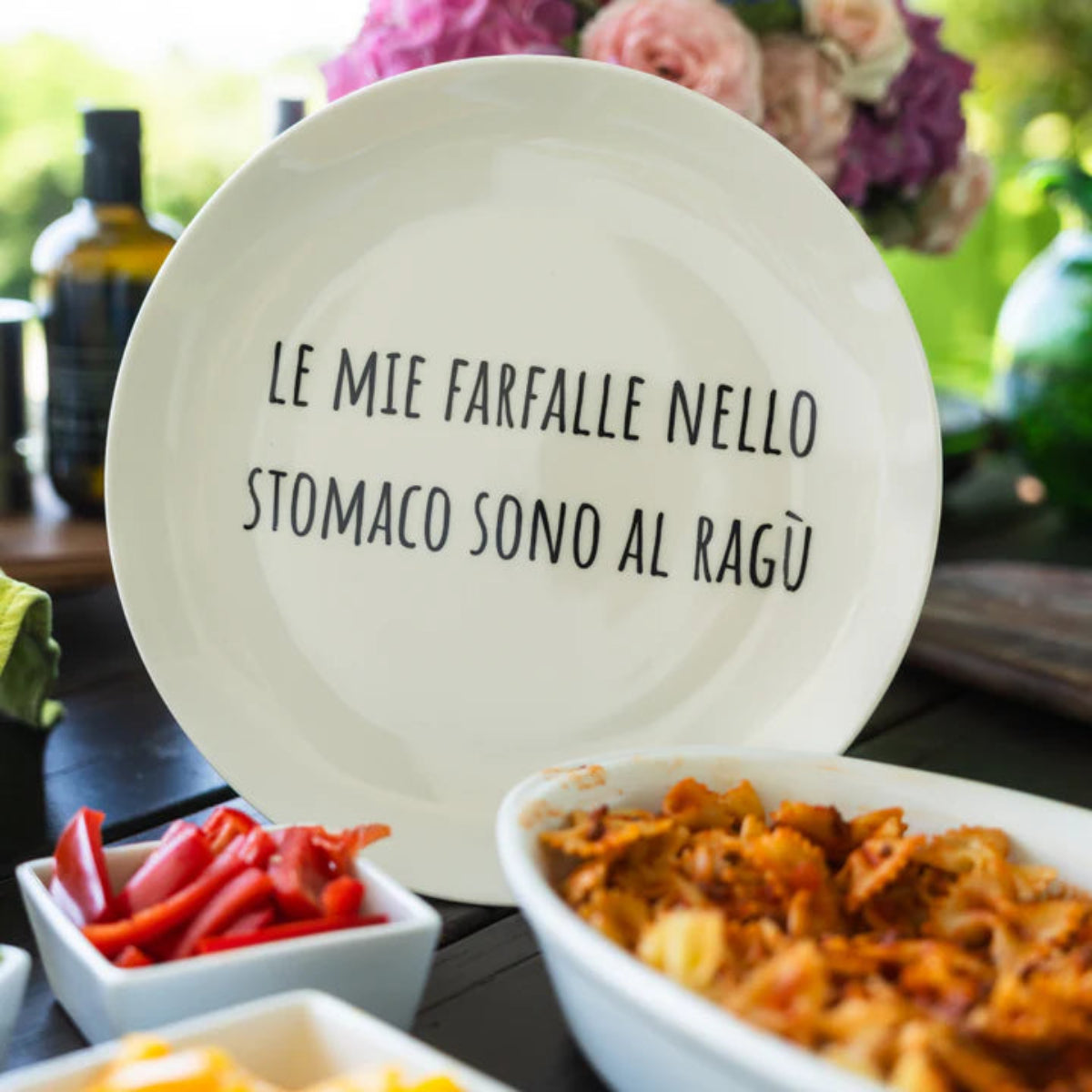 Piatto in ceramica "Farfalle" Soorprendimi