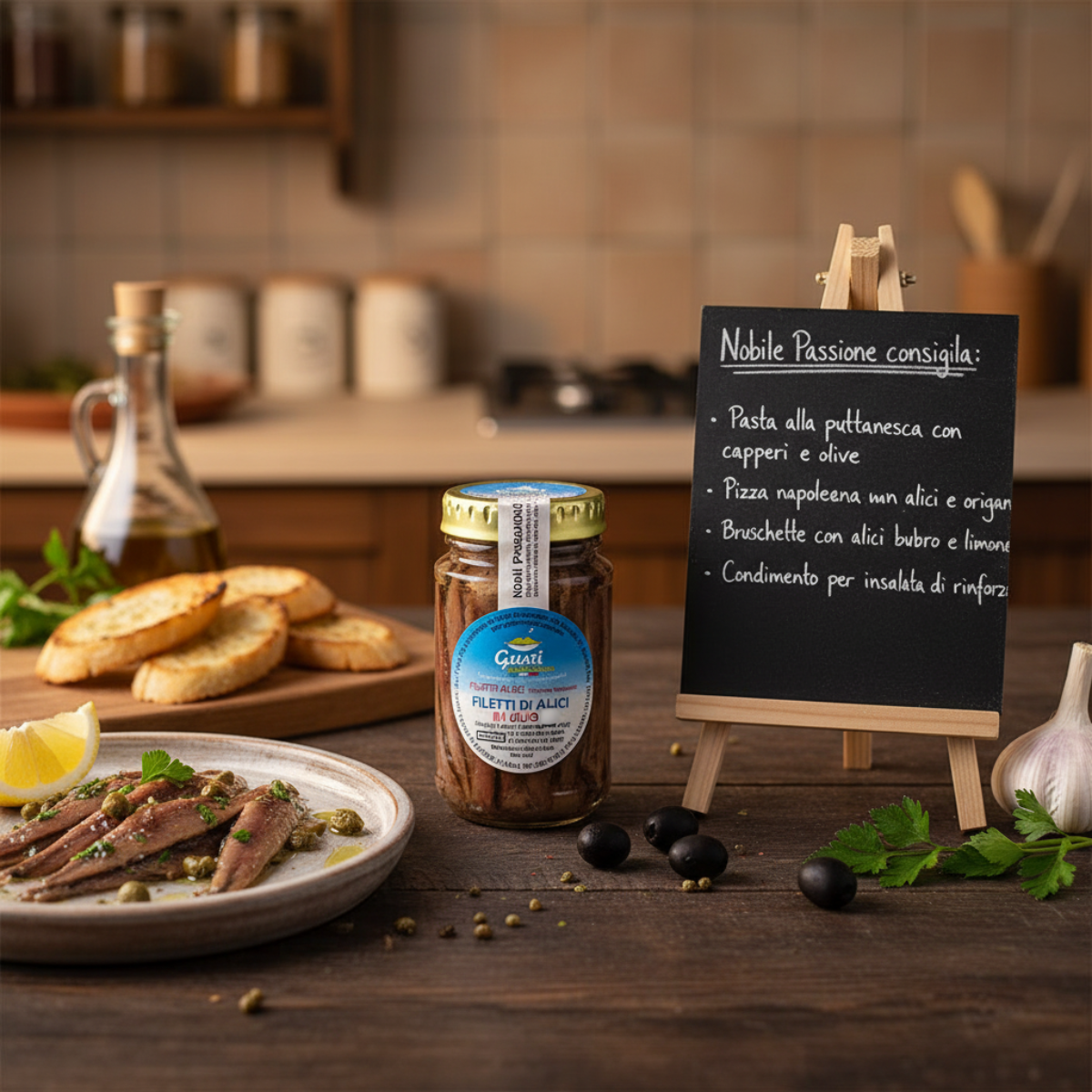 Filetti di Alici — Etichetta azzurra fedele