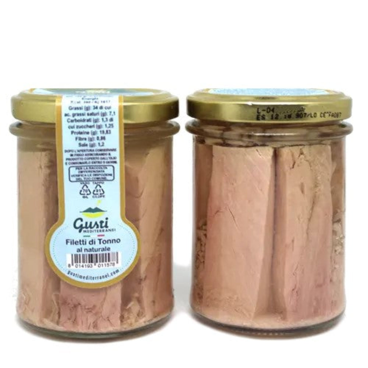 Tonno Pinna Gialla a tranci al naturale 212 ML Gusti Mediterranei