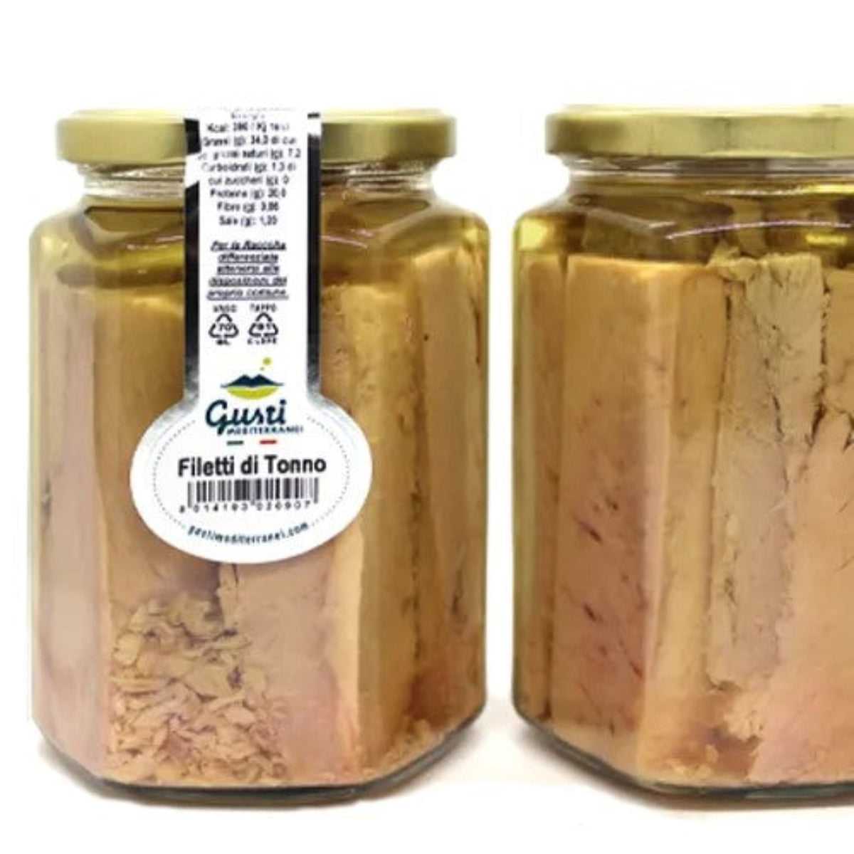 Tonno Pinna Gialla a tranci in olio di oliva 212 ML / 580 ML / 770 ML Gusti Mediterranei