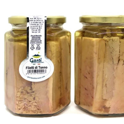 Tonno Pinna Gialla a tranci in olio di oliva 212 ML / 580 ML / 770 ML Gusti Mediterranei