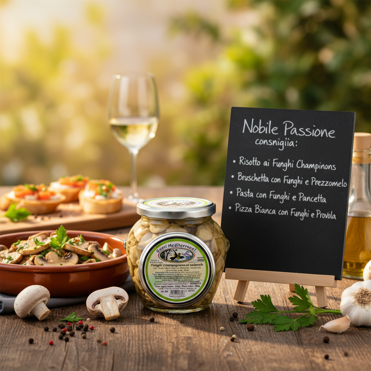 Funghi Champignons al Naturale — Frame Editoriale