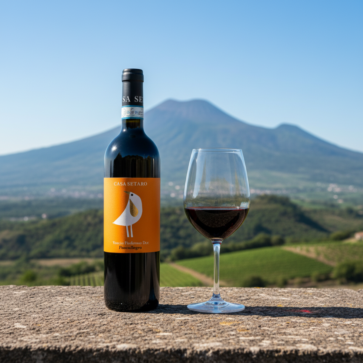 Fuocoallegro Vesuvio Piedirosso DOC - Bottiglia + Calice