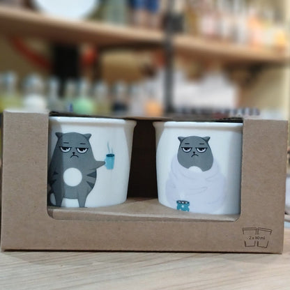 Set Tazzine da caffè in ceramica "Gatti" Soorprendimi