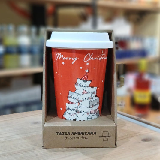 Tazza in ceramica "Gatti Natale"