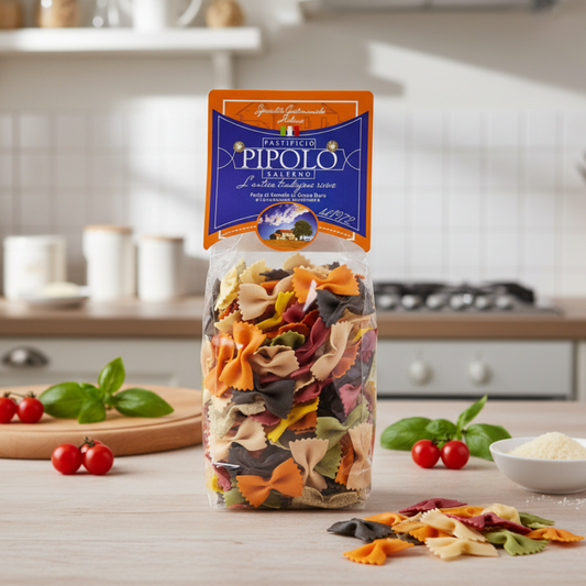 Confezione di Farfalle Otto Sapori Pipolo ambientata in una cucina italiana casalinga