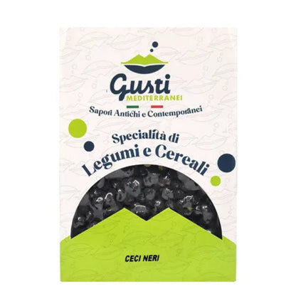 Ceci Neri italiani vaschetta 500 GR Gusti Mediterranei