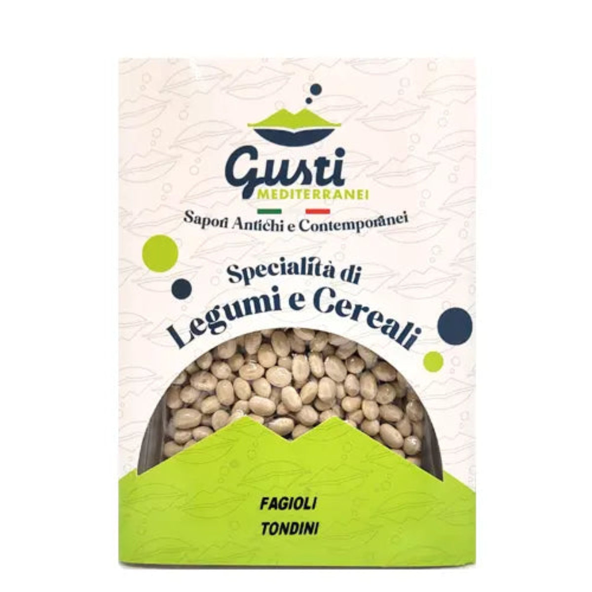 Fagioli Tondini vaschetta 500 GR Gusti Mediterranei