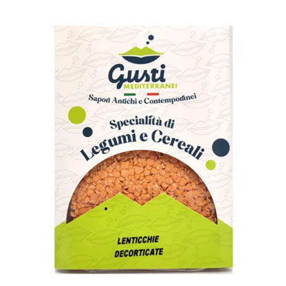 Lenticchie Rosse Decorticate vaschetta 500 GR Gusti Mediterranei