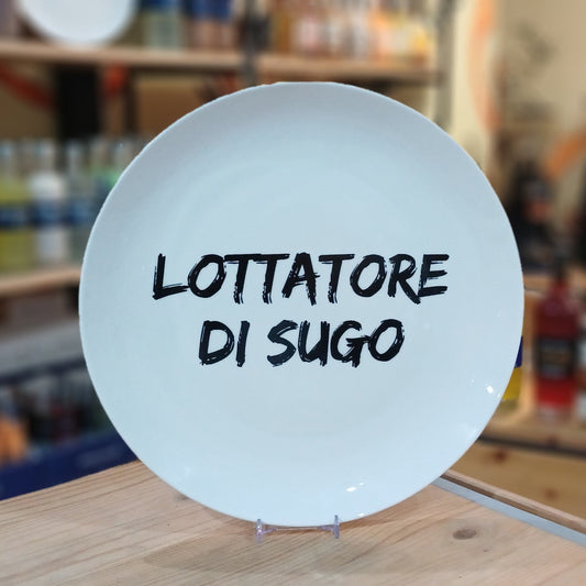 Piatto in ceramica "Lottatore di sugo"