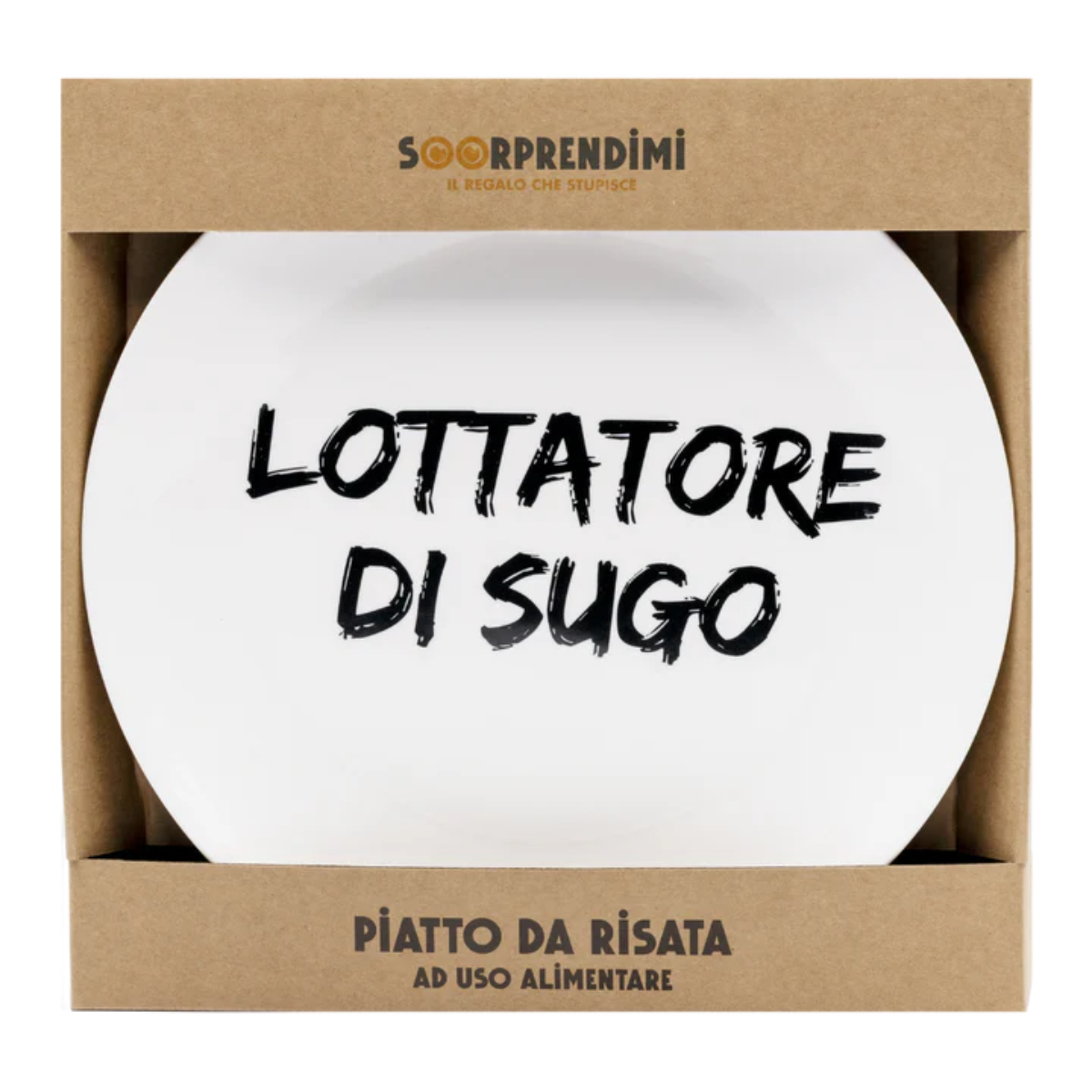 Piatto in ceramica "Lottatore di sugo"