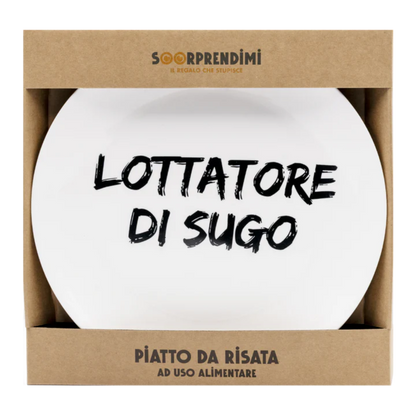 Piatto in ceramica "Lottatore di sugo"