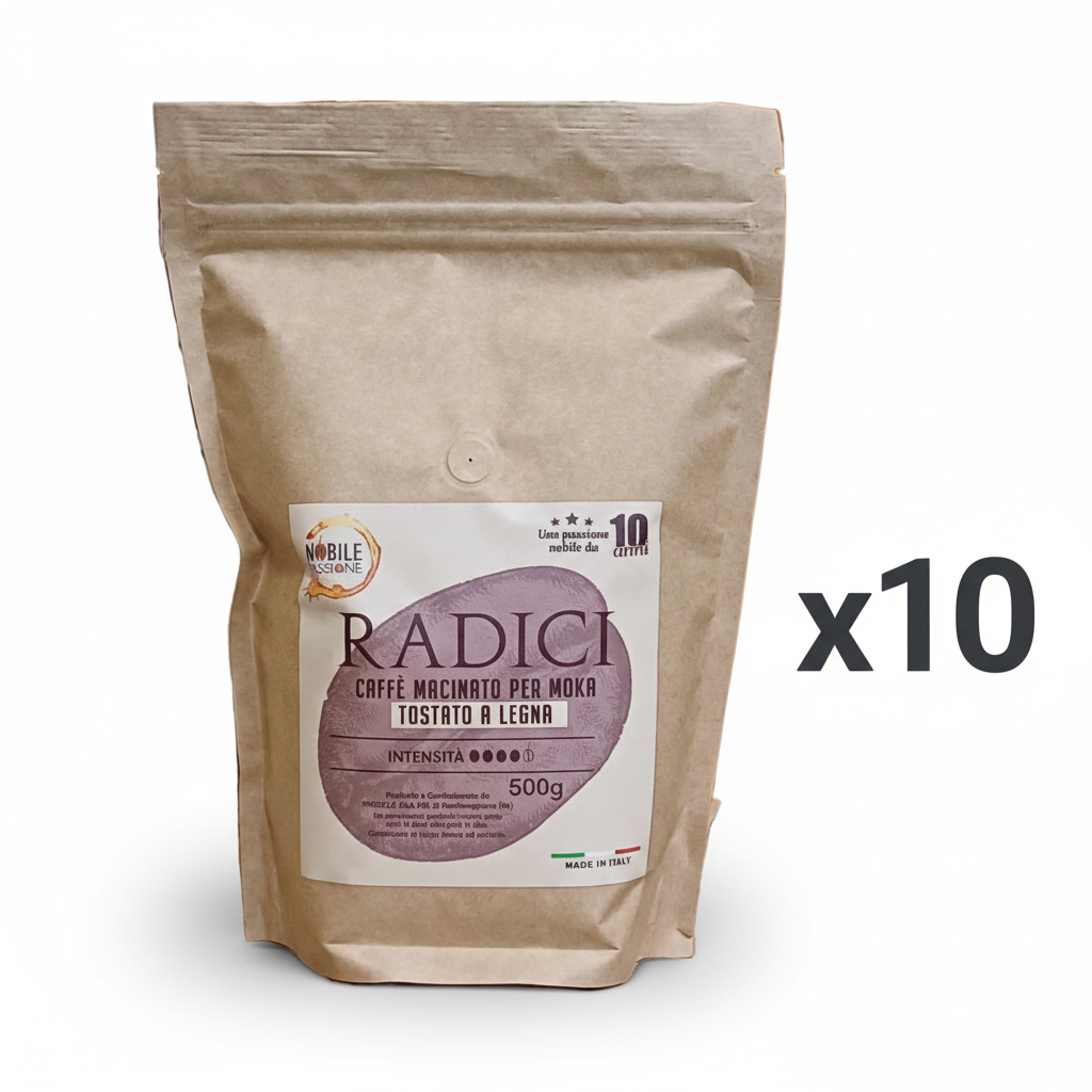 Miscela RADICI 500gr MACINATO per Moka Tostato a Legna di Nobile Passione