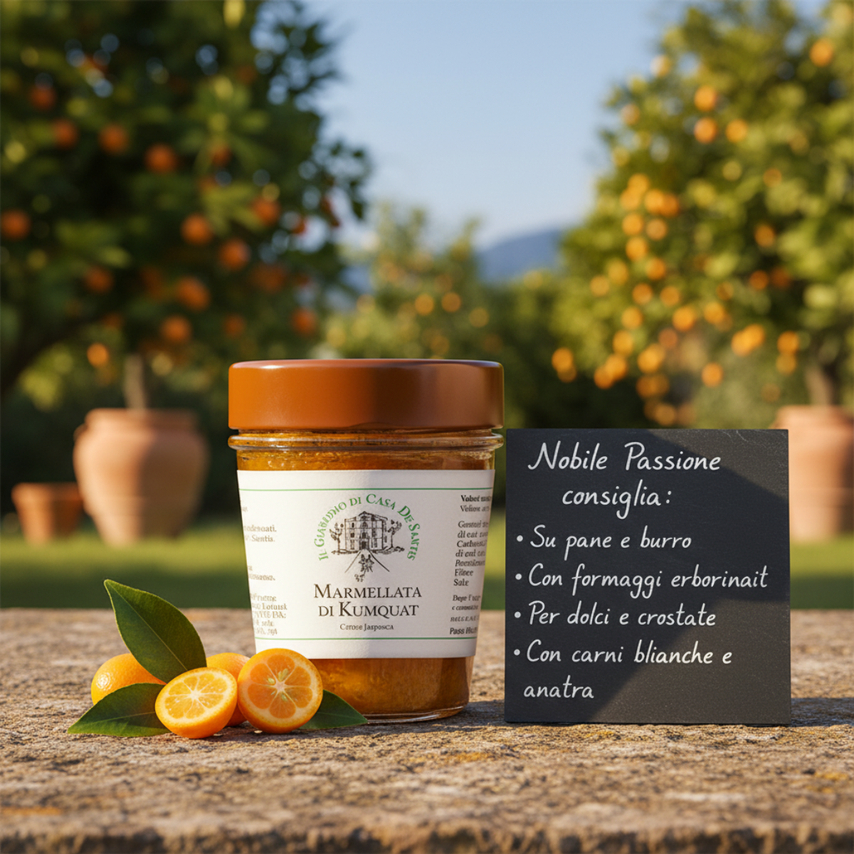 Marmellata di Kumquat - Hero con Lavagnetta