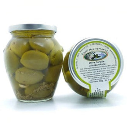 Olive farcite alla mandorla in olio extravergine d'oliva 314 ML Gusti Mediterranei