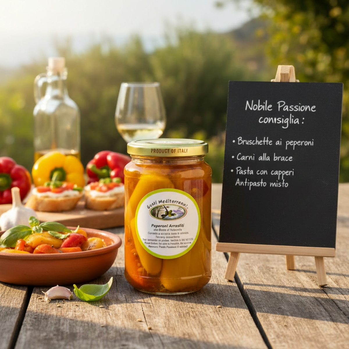 Peperoni Arrostiti — Lavagnetta testo compatto