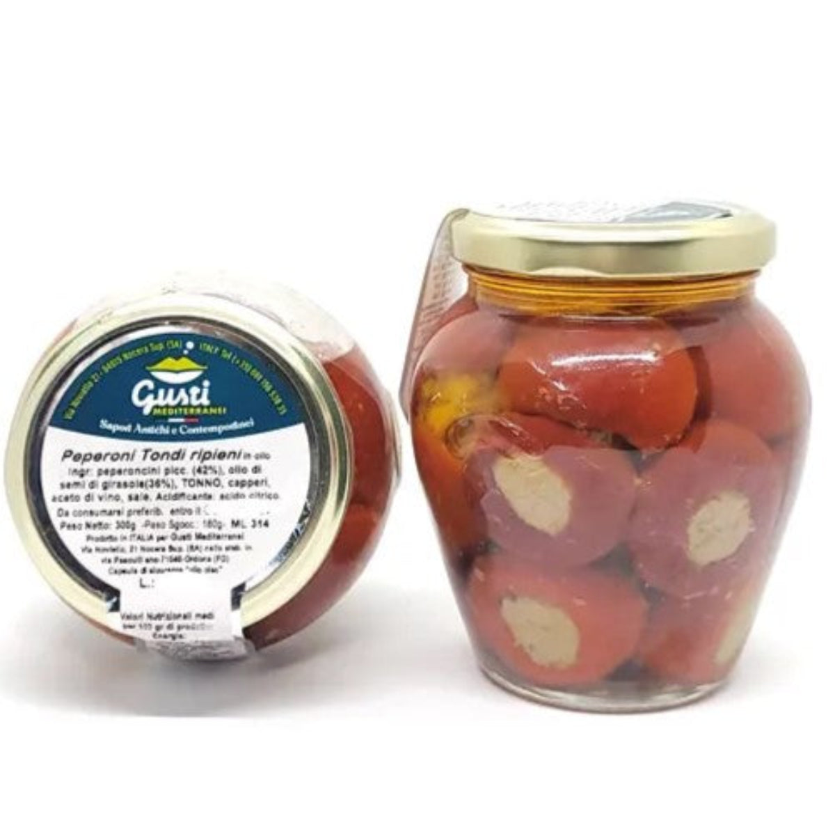 Peperoni tondi ripieni 314 ML - 580 ML Gusti Mediterranei