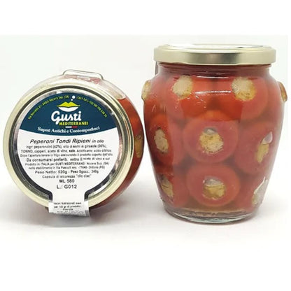 Peperoni tondi ripieni 314 ML - 580 ML Gusti Mediterranei