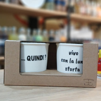 Set Tazzine da caffè in ceramica "Quindi_Luna" Soorprendimi