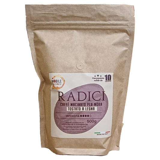 Miscela RADICI 500gr MACINATO per Moka Tostato a Legna di Nobile Passione
