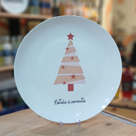 Piatto in ceramica Albero Rosa