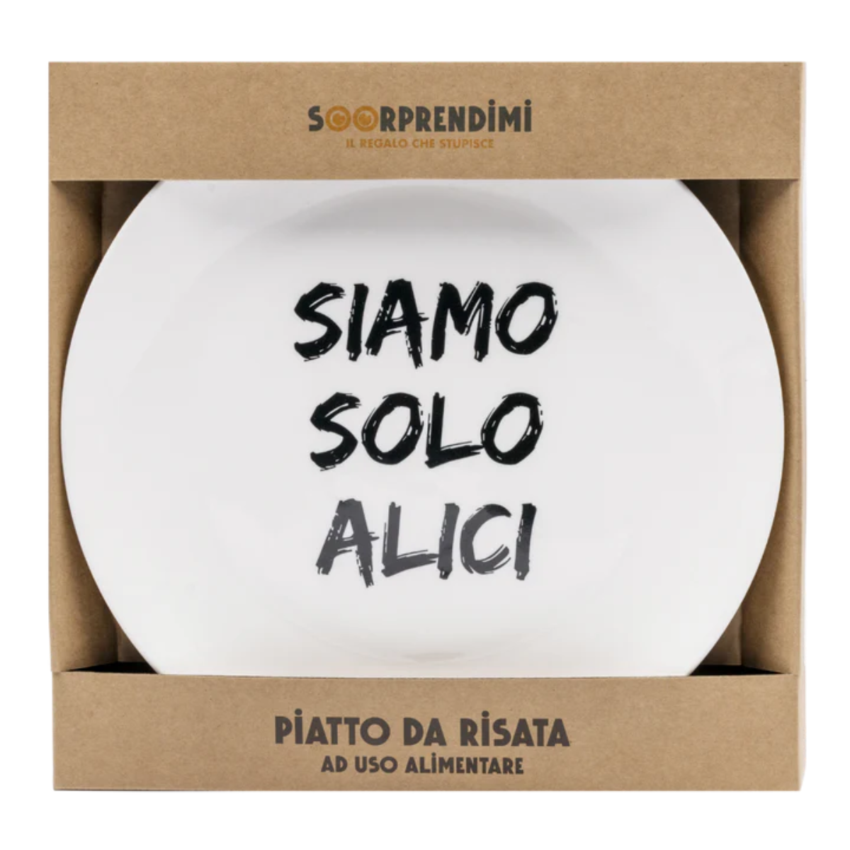 Piatto in ceramica "Siamo solo alici" Soorprendimi