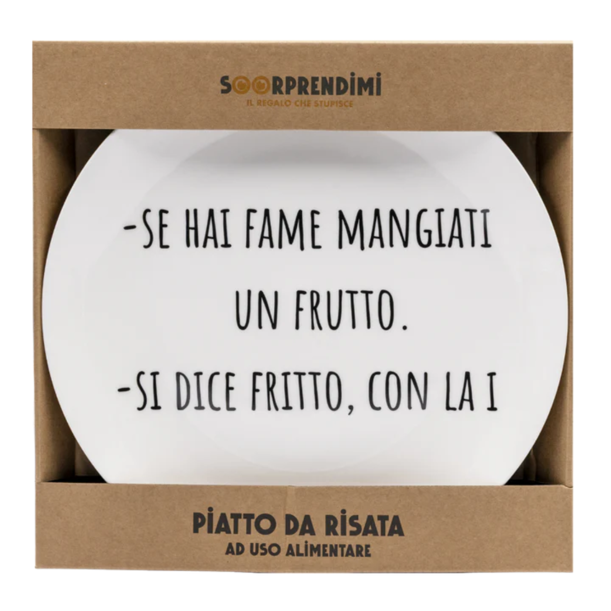 Piatto in ceramica "Fritto" Soorprendimi
