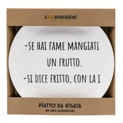 Piatto in ceramica "Fritto" Soorprendimi