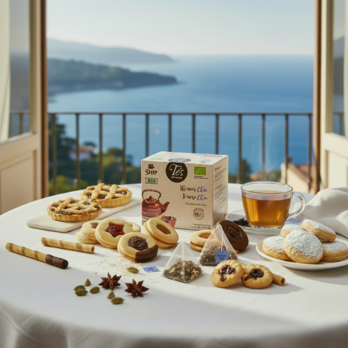 Tè Nero Chai Bio Ship - Golfo di Salerno con bustine piramidali