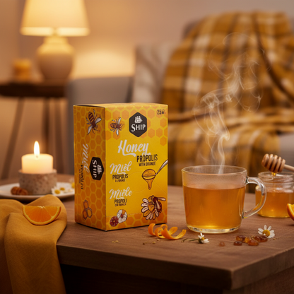 Tisana Balsamica Miele Propoli e Arancia Ship - Interno accogliente