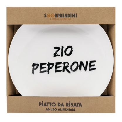 Piatto in ceramica "Zio Peperone" Soorprendimi
