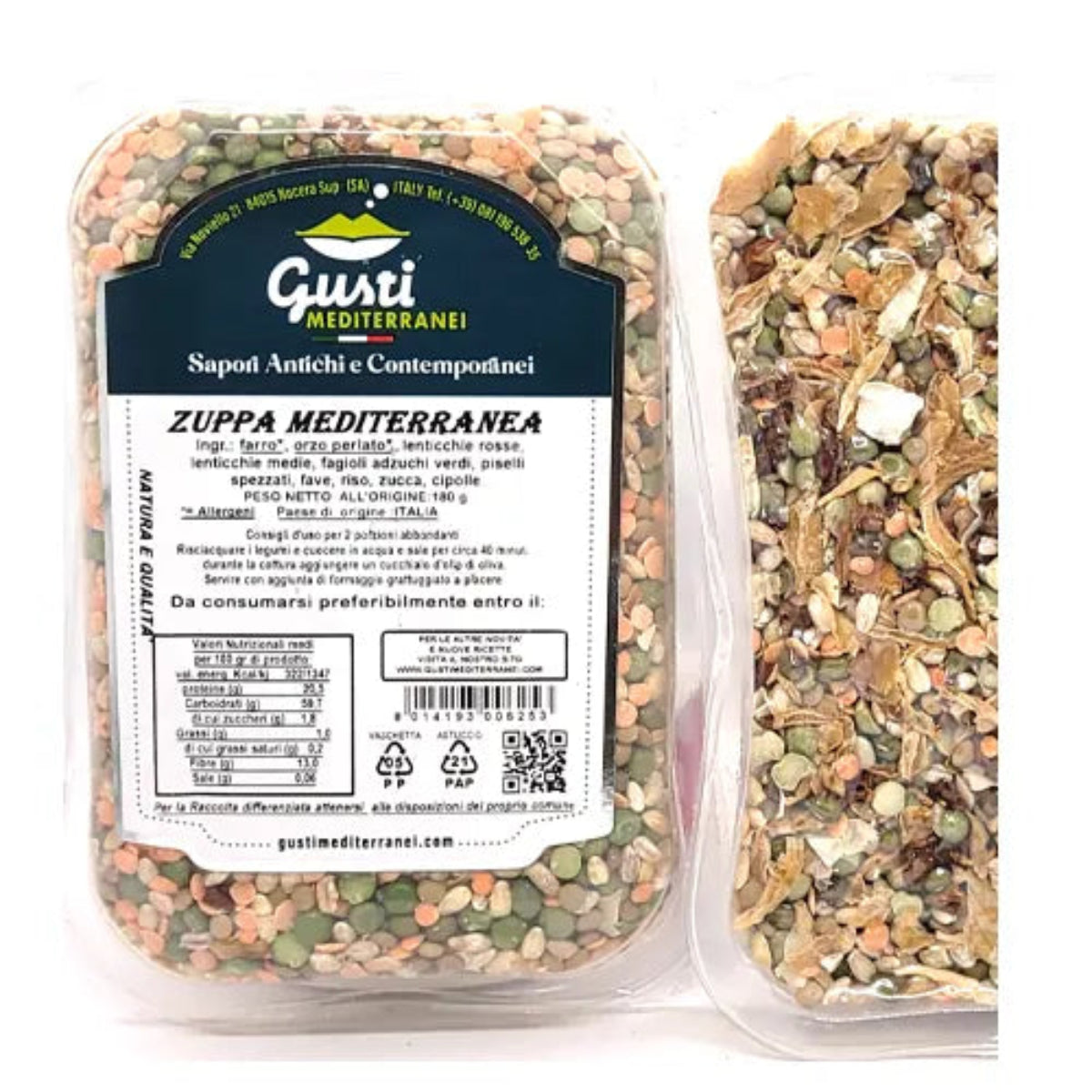Zuppa Mediterranea vaschetta 180 GR Gusti Mediterranei
